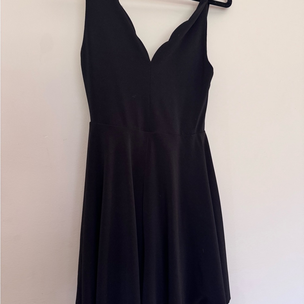 Scalloped neck romper